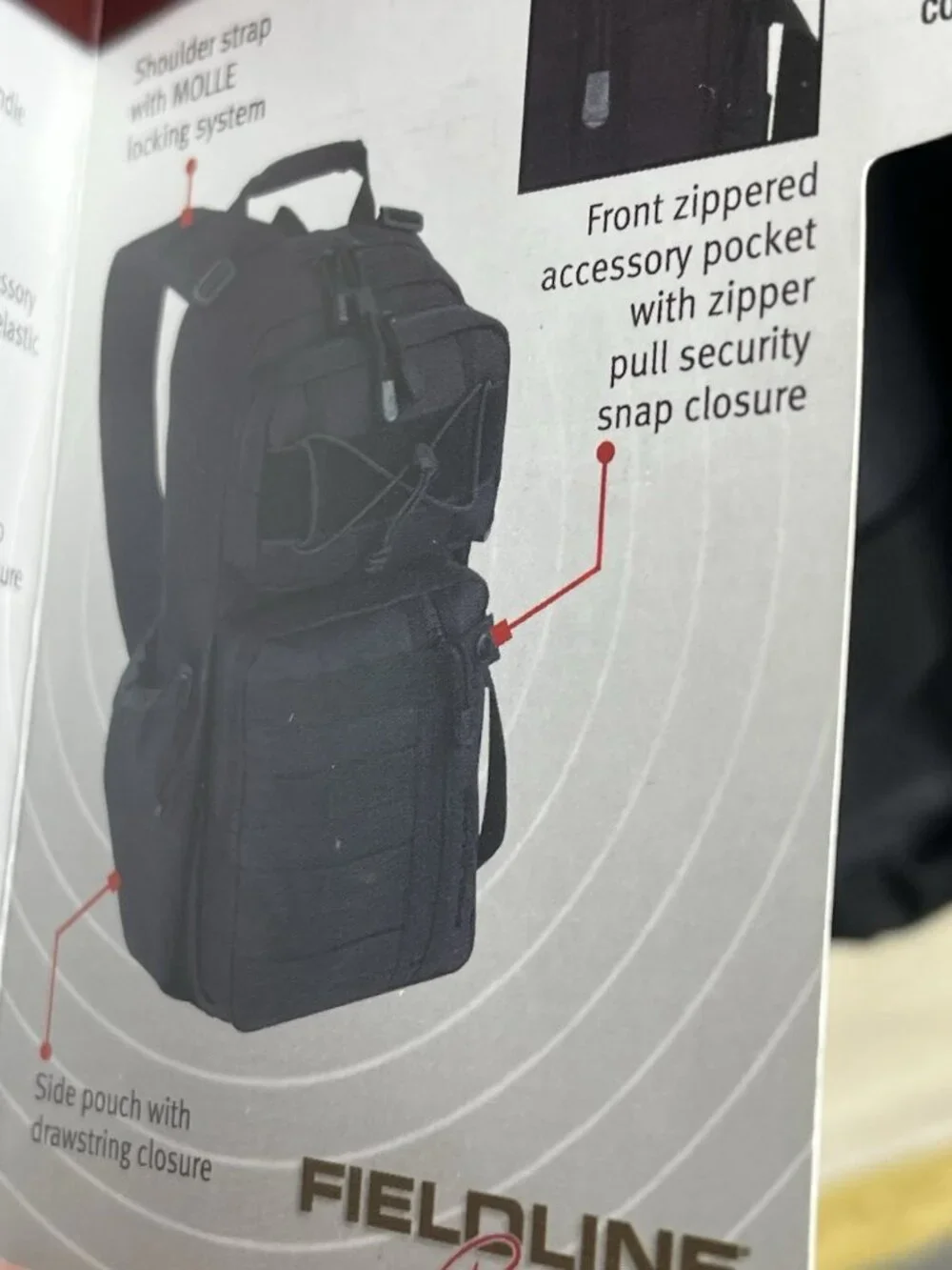 Fieldline Tactical Sling Crossbody Backpack  Military Bag Hiking Camping Bugout